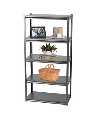 Slickblue 4-Tier Adjustable Storage Shelf Rack Modern Bookcase Display Stand and Storage Tower