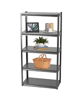 Slickblue 4-Tier Adjustable Storage Shelf Rack Modern Bookcase Display Stand and Storage Tower