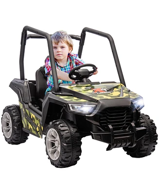 Qaba 12V Kids Electric Car with Parent Remote Control, Spring Suspension