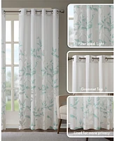 Madison Park Cecily Burnout Printed sheer Window Curtain, inches long Single Curtain Panel