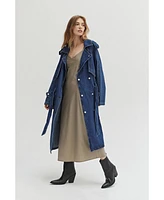 Crescent Women's Jaylene Denim Trench Coat