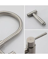 Mondawe 3-Hole Pull-Down Sprayer Kitchen Faucet with Side