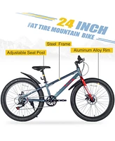 Mountain Bike for Girls and Boys Mountain 24 inch shimano 7-Speed bike