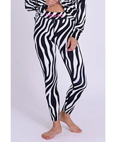 Oosc Women's Baselayer Leggings - Hotel California Zebra Print