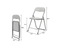 gaomon Folding Chairs 4 Pack with Cushion, Outdoor & Indoor Event Portable Metal Folding Chairs with Non-Slip Feet Pads Stackable Chairs