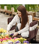 Slickblue Garden Kneeler Seat Stool and Folding Bench for Comfortable Gardening