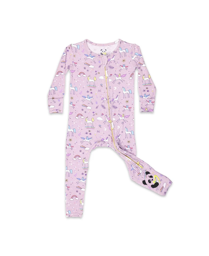 Bellabu Bear Baby Girls Enchanted Unicorn Convertible Footie