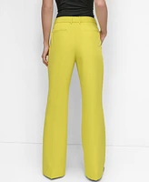 Dkny Women's Pintuck Flare-Leg Pants