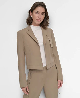 Dkny Women's Cropped Open-Front Blazer