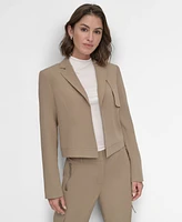 Dkny Women's Cropped Open-Front Blazer