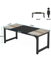 Tribesigns 70.8”Executive Desk, Large Office Computer Desk with Thicken Frame, Modern Simple Workstation Business Furniture for Home Office