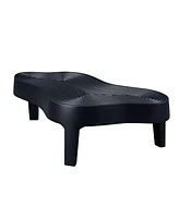 47.24''Fiberglass Clound Coffee Table for Living Room,Matte Black Relief Table front of the Sofa, Irregular Center Table for Apartment,No Need Assembl