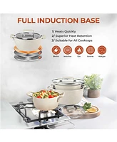 Granitestone Desert Collection 6-Piece Nonstick Nesting Stock Pots Set