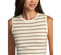 Rvca Juniors' Striped Round-Neck Sleeveless Tank Top