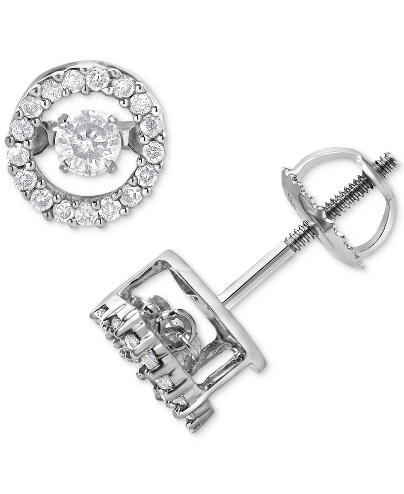 Diamond Openwork Halo Stud Earrings (1/3 ct. t.w.) in 14k White Gold