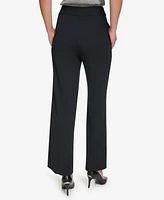 Calvin Klein Petite High-Rise Wide-Leg Pants