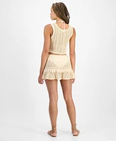 Miken Juniors Crochet Cover Up Tank Crochet Cover Up Skirt Exclusively At Macys