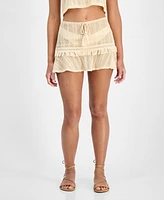 Miken Juniors' Crochet Cover-Up Skirt, Exclusively at Macy's