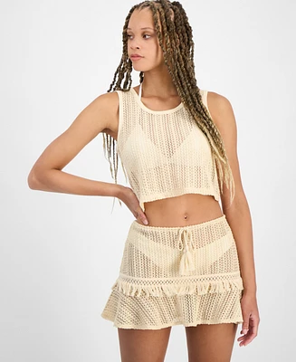 Miken Juniors' Crochet Cover-Up Tank, Exclusively at Macy's