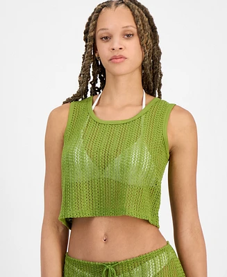 Miken Juniors' Crochet Cover-Up Tank, Exclusively at Macy's