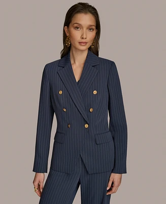 Donna Karan New York Women's Pinstripe Double-Breasted Blazer