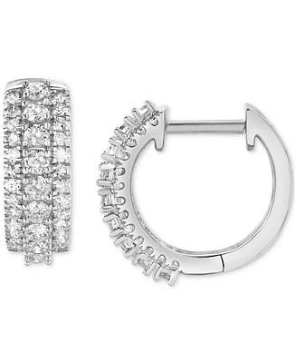 Diamond Hoop Earrings (1/2 ct. t.w.) in 14k White Gold