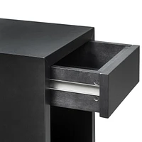 Woodek Floating Nightstand, Set Of 2 Medium Mid-Century Modern Solid Hardwood With Drawer - Bedside Table For Bedroom