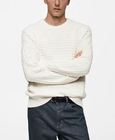 Mango Men's Crossed-Knit Sweater