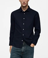 Mango Men's Slim-Fit Cotton Shirt