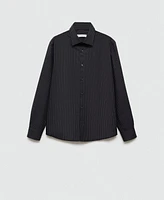 Mango Men's Slim-Fit Cotton Pinstripe Shirt