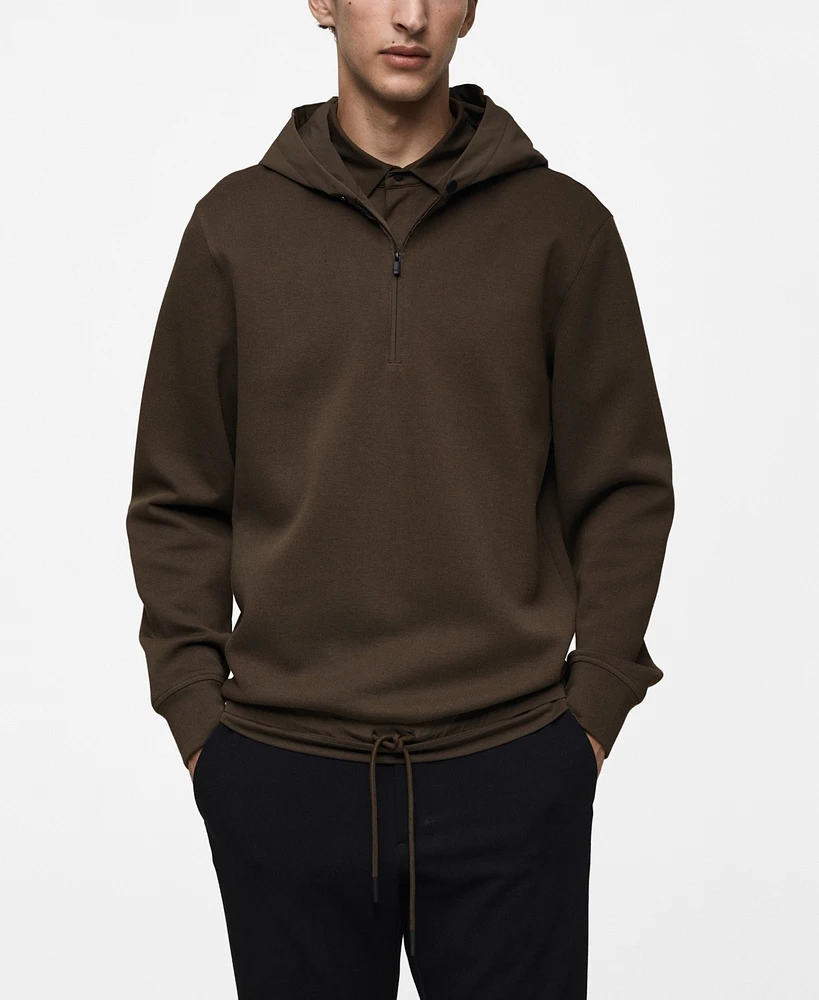 Mango Men's Regular-Fit Hooded Sweatshirt