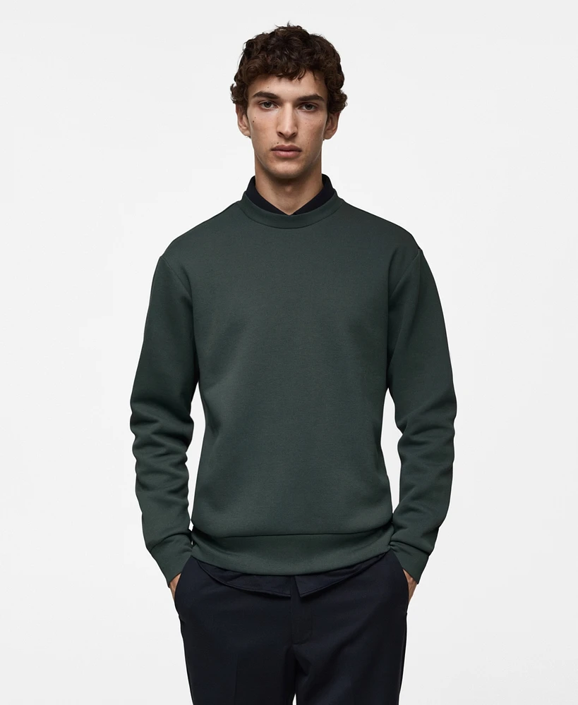 Mango Men's Wrinkle-Resistant Comfort Stretch Sweatshirt