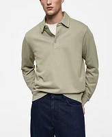 Mango Men's Cotton Polo Sweatshirt