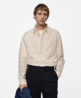 Mango Men's Regular-Fit Oxford Cotton Shirt