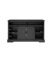 Fireplace Tv Stand for Tvs up to 65", Entertainment Center with 23" Electric Fireplace, Farmhouse TV Stand Industrial Media Console with Sli