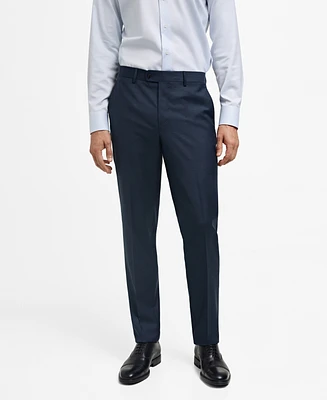 Mango Men's Virgin Wool Slim-Fit Suit Pants