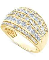 Diamond Multi Row Band (2 ct. t.w.) in 14k Yellow Gold