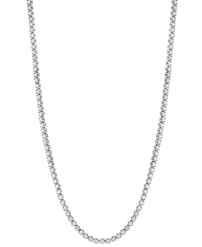 Diamond Tennis Necklace (4 ct. t.w.) in 14k White Gold, 16" + 2" extender