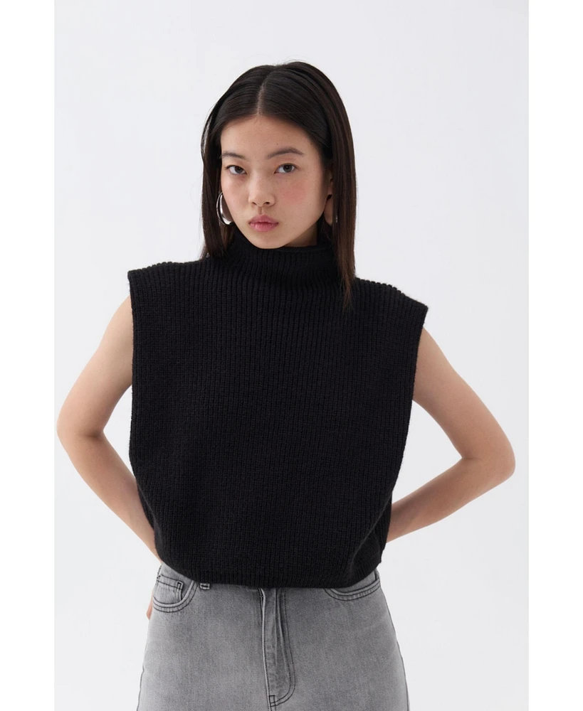 Nocturne Women's Ribbed Turtleneck Knit Sweater