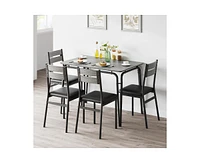 Dining Table for 2, Small Table and Chairs Set of 2, Square Dinette Set for 2, Dinner Table Set, 3 Piece Kitchen & Dining Room Sets for Small Space, A