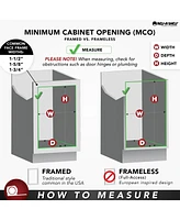 Rev-a-Shelf 7 Cutlery Compartment Tray Cabinet Insert Short, Wooden, 4WCT-1SH