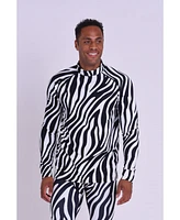 Oosc Men's Baselayer Top - Hotel California Zebra Print