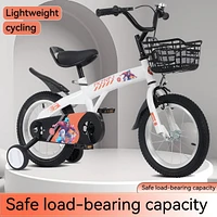 16 inch sporty kids bike with training wheels and stand Adjustable saddle Suitable for aged 4-8 years Height 41-46 inches