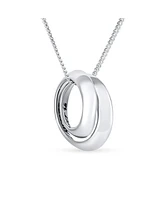 Bling Jewelry Sister Bond Circle Heart Pendant Sisters Necklace .925 Sterling Silver