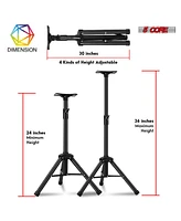 5 Core Speaker Stand Tripod Tall Adjustable 36 Inch Dj Pole Mount Studio Monitor Stands