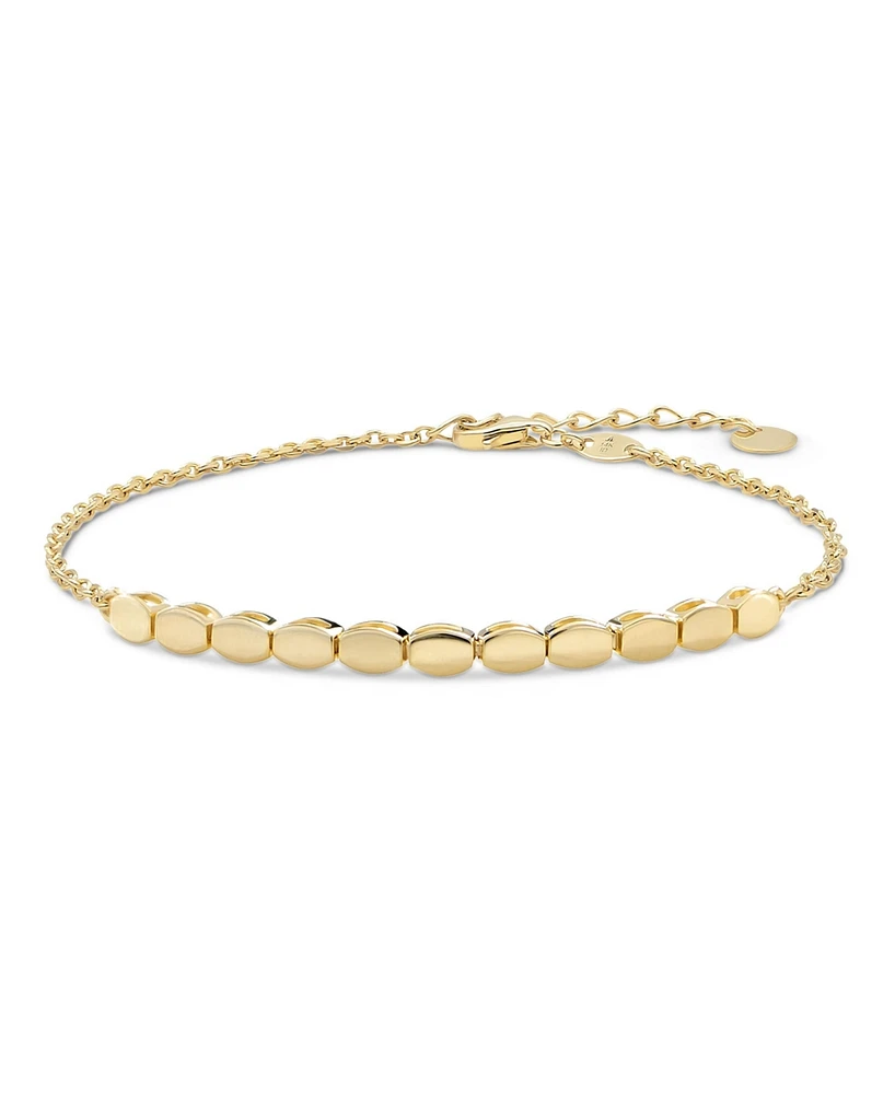 Devata Hexagon Link Chain Bracelet in 14K Gold, 6.5 in adj to 7.5 in