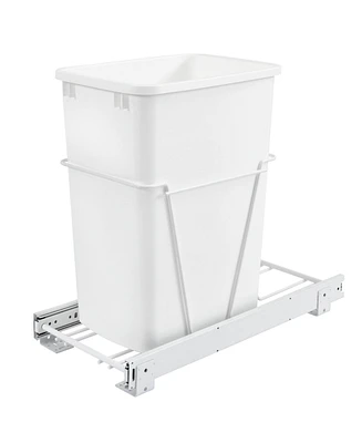 Rev-a-Shelf Single Pullout 35 qt. Sliding Trash Can for Kitchen Cabinet, Rv-12PB