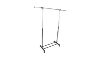 Slickblue Vertical & Horizontal Stretching Clothes Rack with Shoe Shelf