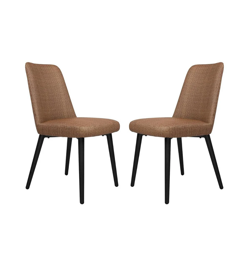 Slickblue Easy-to-Clean Modern Accent Chairs – Set of 2 Upholstered Restaurant Chairs