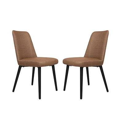 Slickblue Easy-to-Clean Modern Accent Chairs – Set of 2 Upholstered Restaurant Chairs